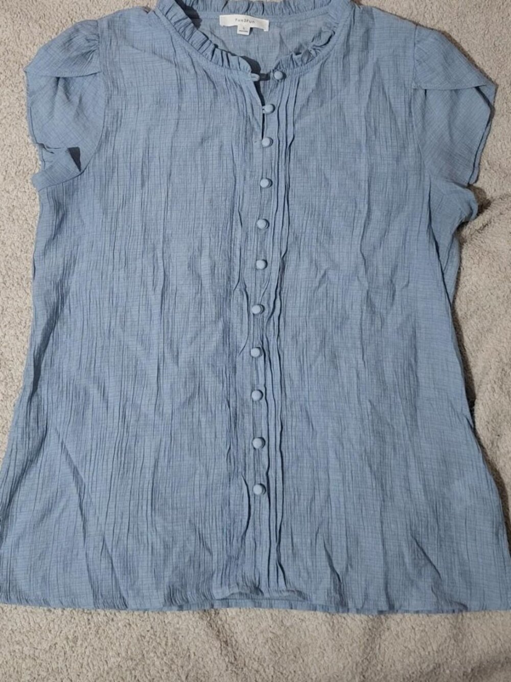 Baby Blue Grandmacore Blouse